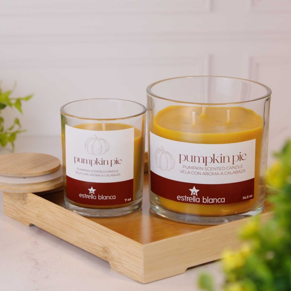 Pumpkin Pie Scented Candle Glass Jar - Image 2