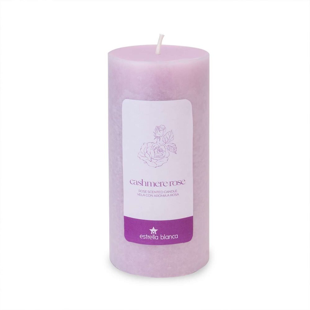 Cashmere Rose Pillar Candle 3x6 - 3 pack - Image 2