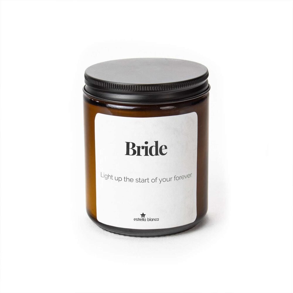 Bride - Scented Candle Vanilla 9oz Amber Jar