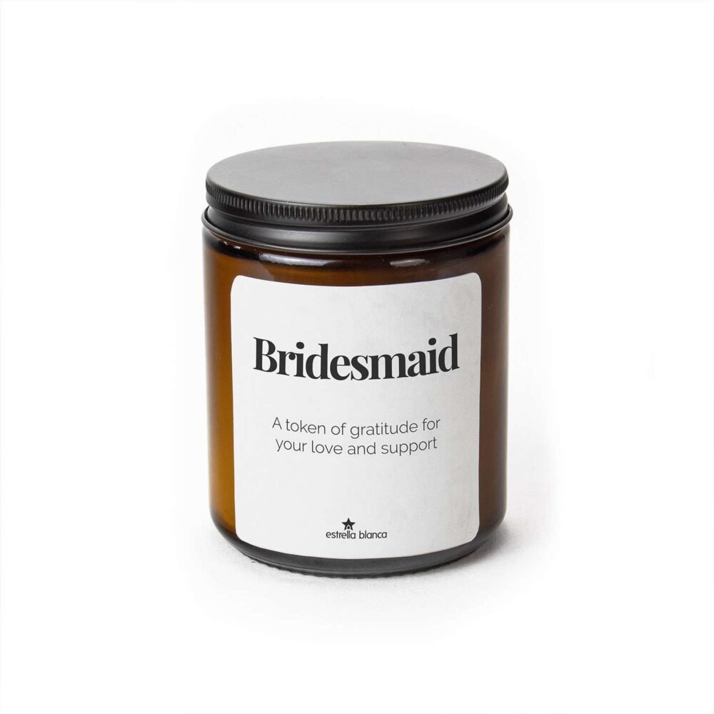 Bridesmaid - Scented Candle Vanilla 9oz Amber Jar