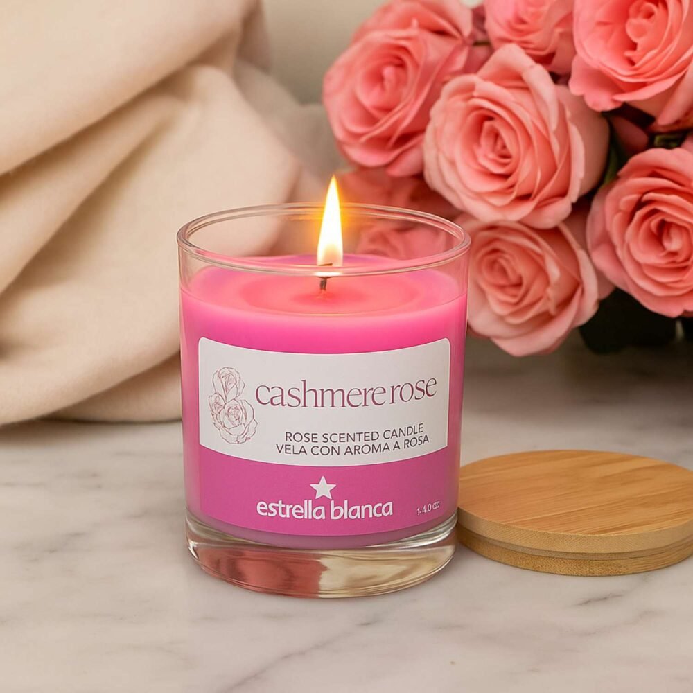 Cashmere Rose Scented Candle - Premium Soy Wax for Home - Image 12