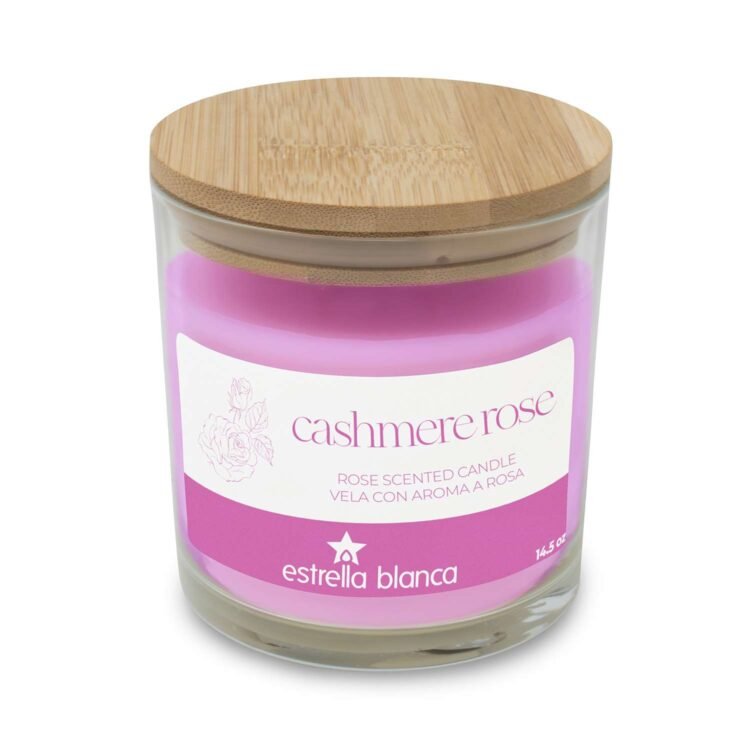 Cashmere Rose -14.5oz, Clear Glass