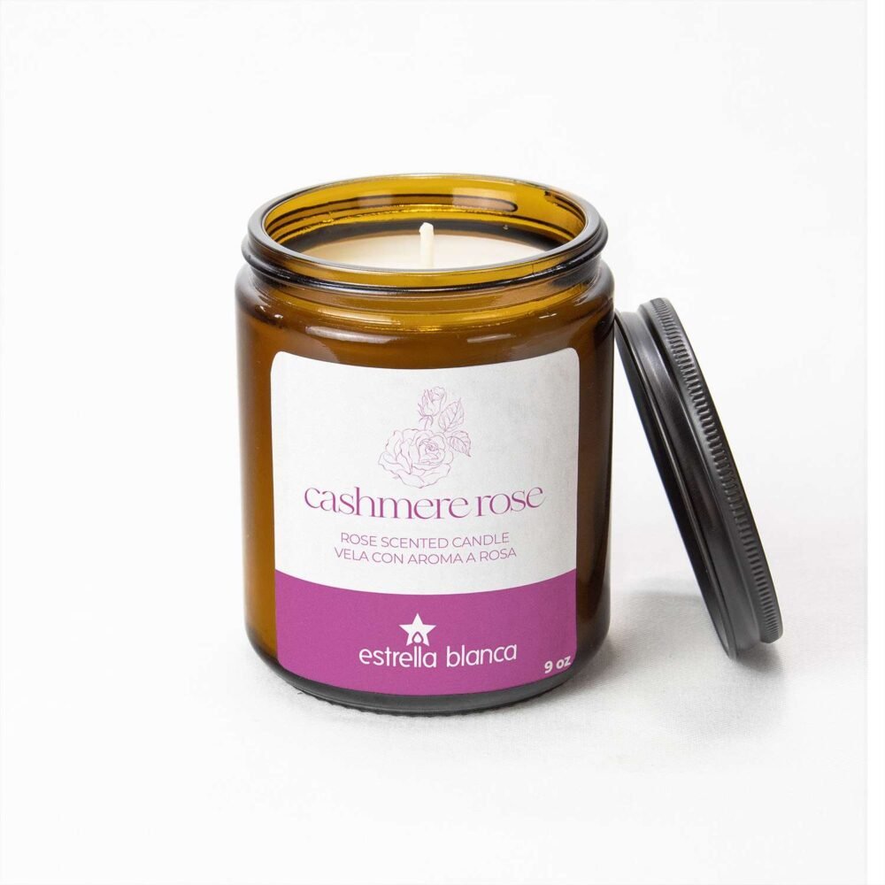 Cashmere Rose Scented Candle - Premium Soy Wax for Home - Image 3
