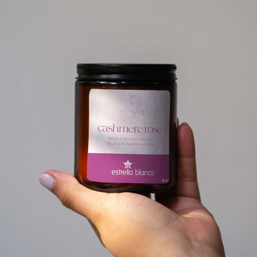 Cashmere Rose Scented Candle - Premium Soy Wax for Home - Image 4