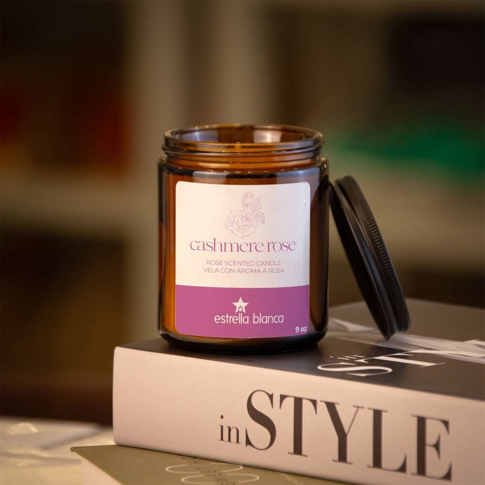 Cashmere Rose Scented Candle - Premium Soy Wax for Home - Image 5