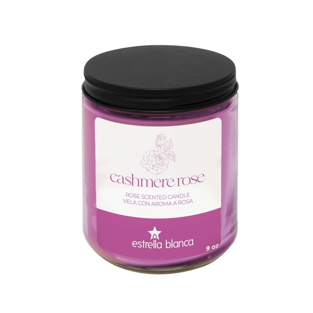 Cashmere Rose Scented Candle - Premium Soy Wax for Home