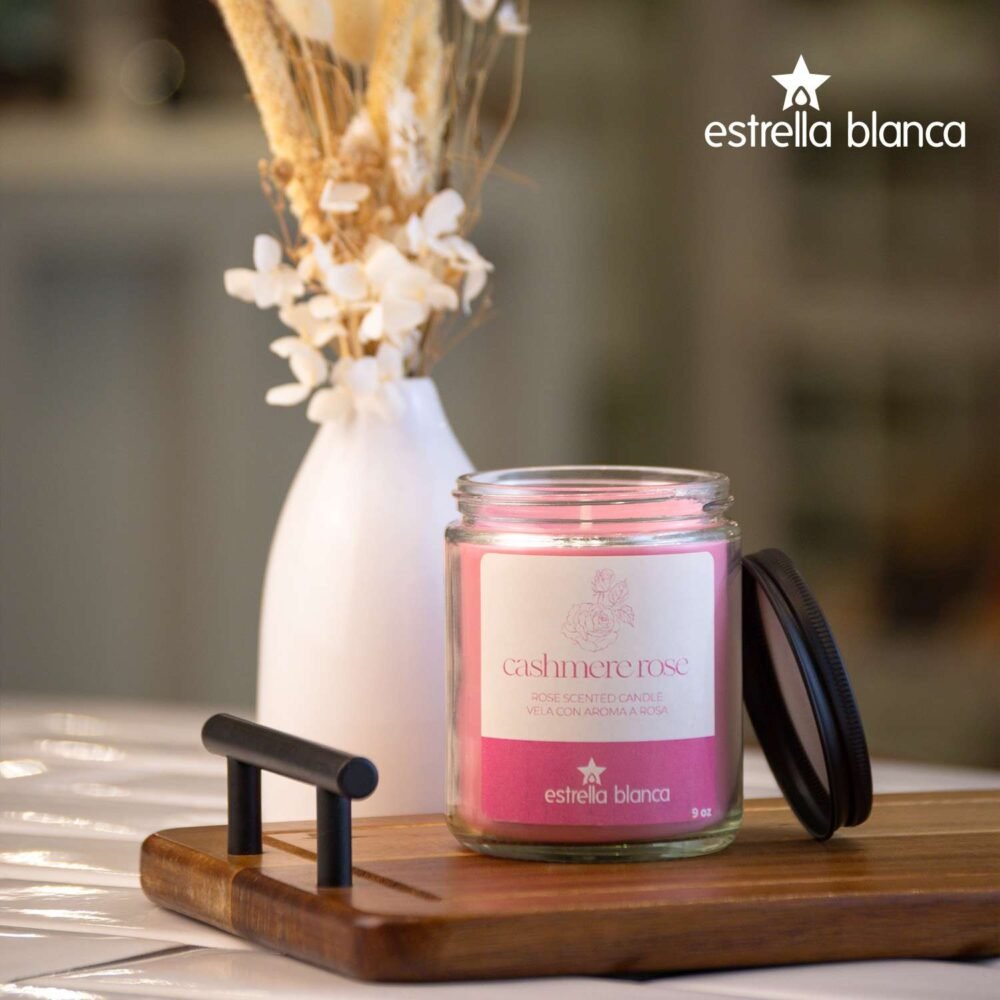 Cashmere Rose Scented Candle - Premium Soy Wax for Home - Image 8