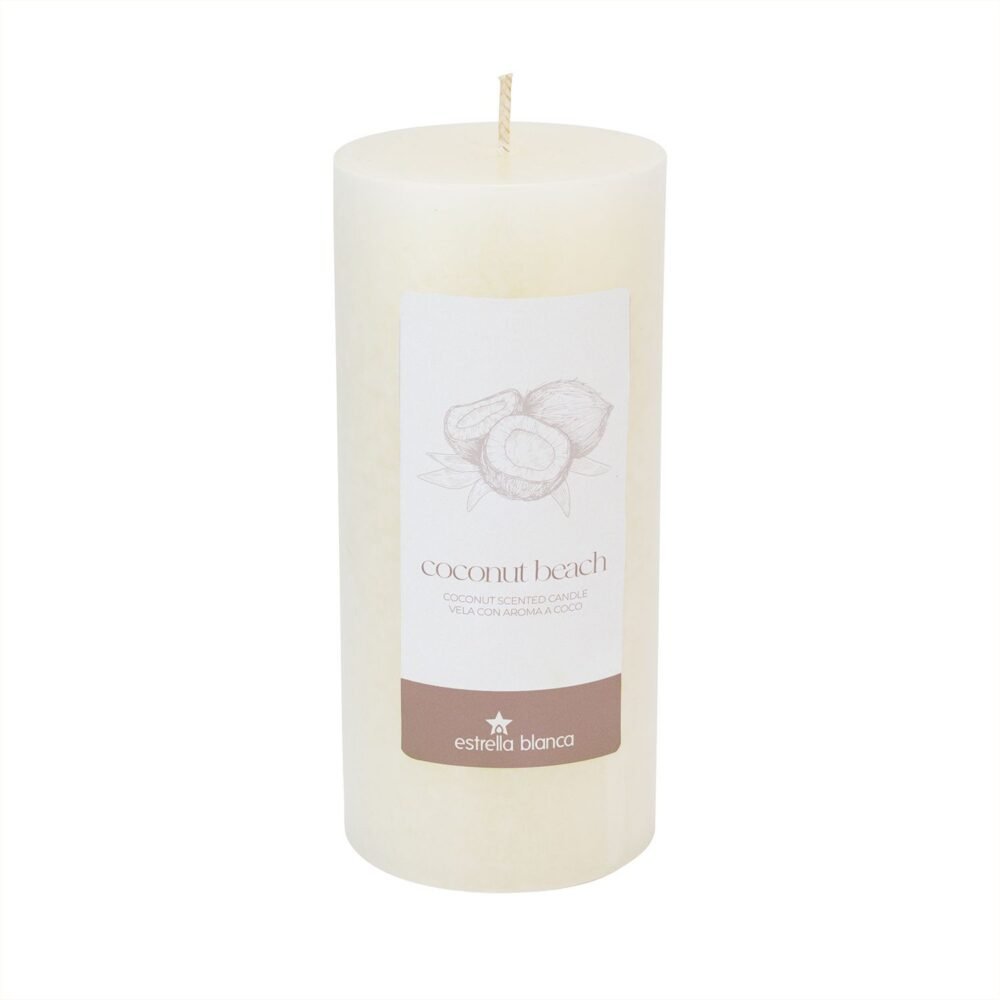 Coconut Beach Pillar Candle 3x6 - 3 pack - Image 2