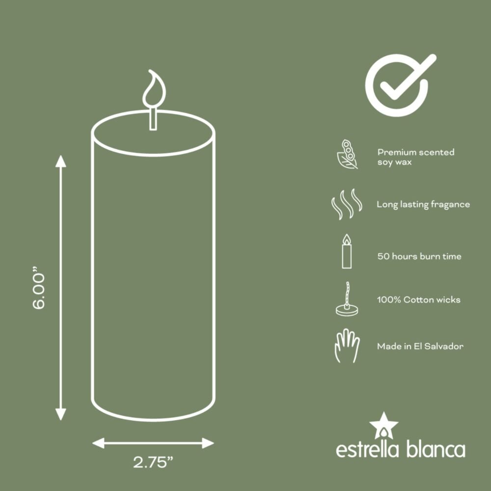 Coconut Beach Pillar Candle 3x6 - 3 pack - Image 5
