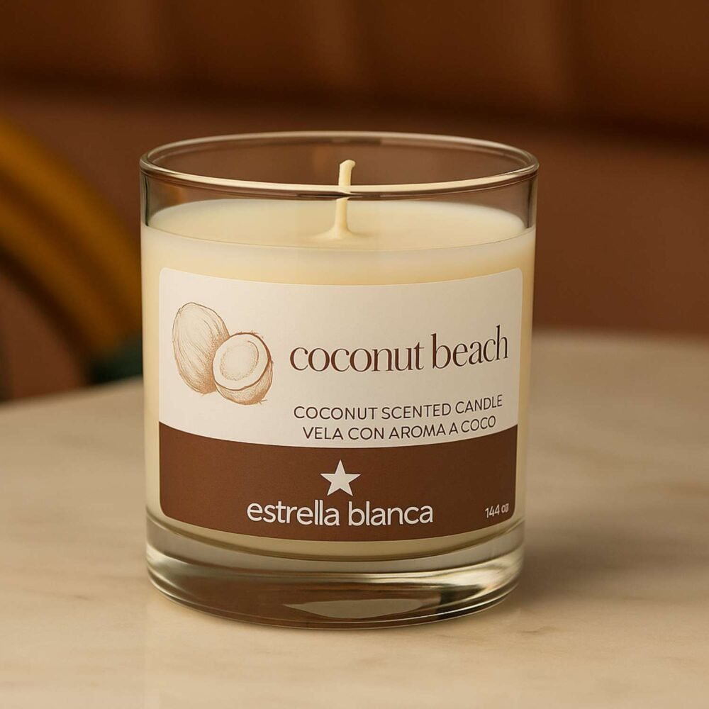 Coconut Beach Scented Candle - Premium Soy Wax for Home - Image 15