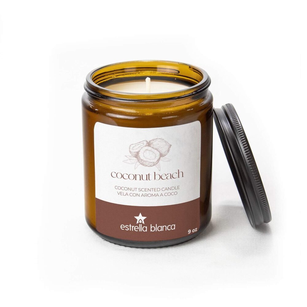 Coconut Beach Scented Candle - Premium Soy Wax for Home - Image 3
