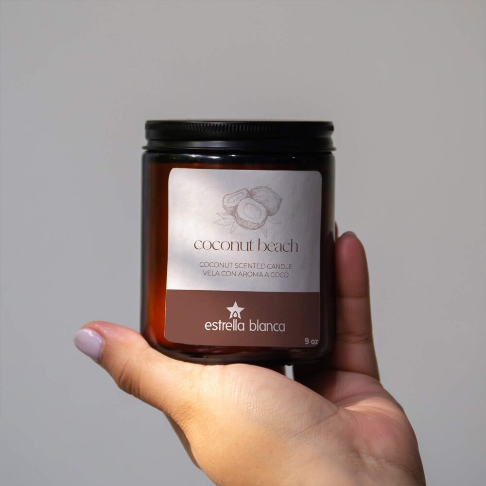 Coconut Beach Scented Candle - Premium Soy Wax for Home - Image 5