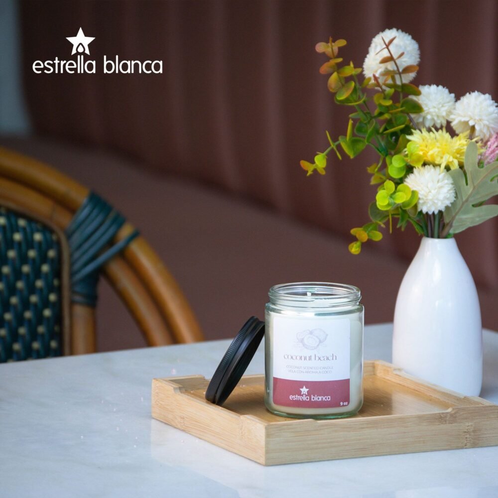 Coconut Beach Scented Candle - Premium Soy Wax for Home - Image 8