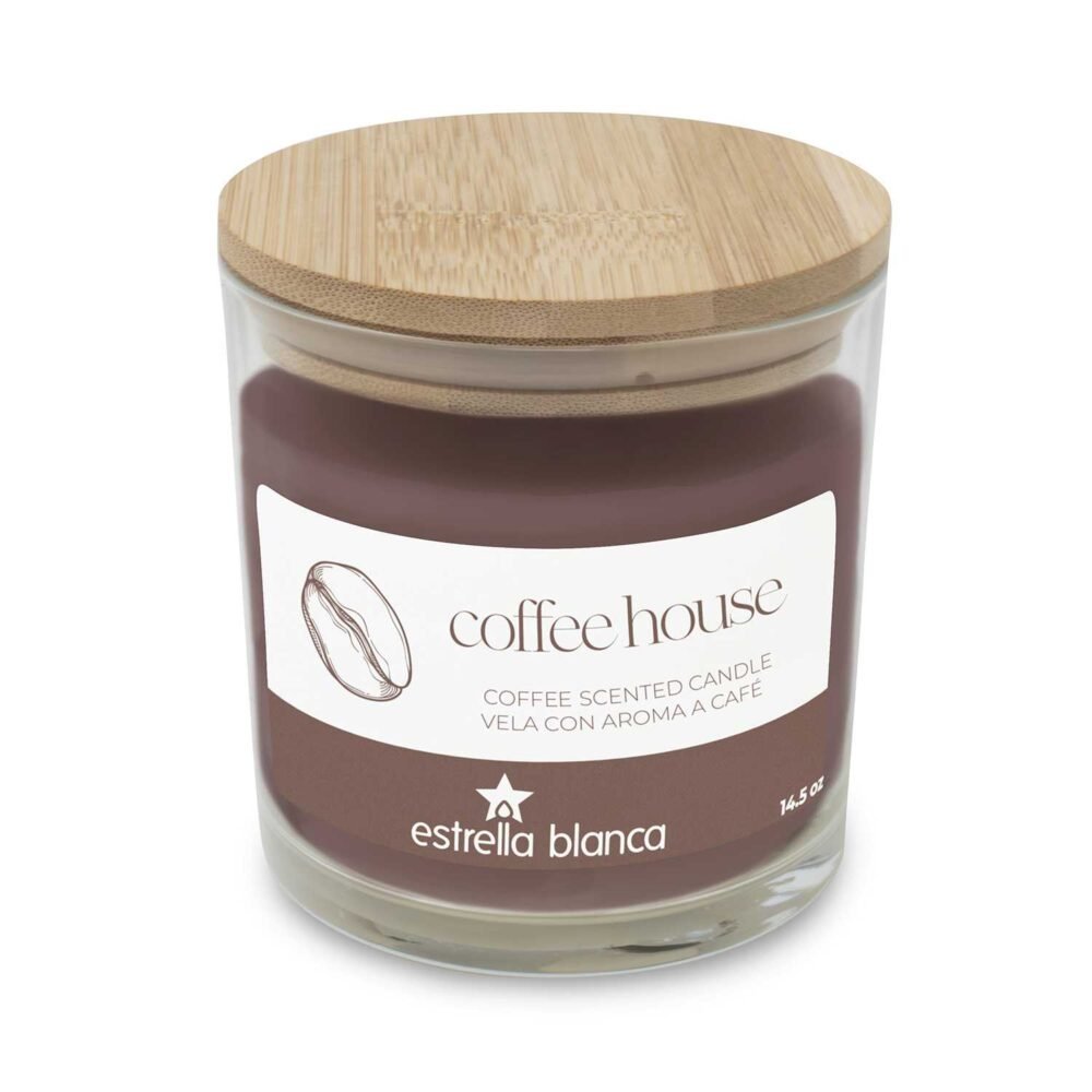 Aromatic Coffee House Scented Candle Glass Jar