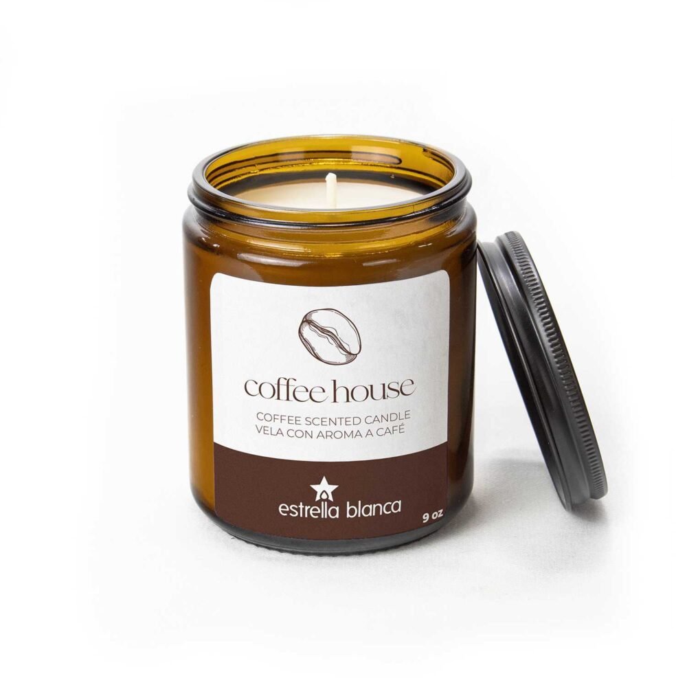 Aromatic Coffee House Scented Candle Glass Jar - Image 4