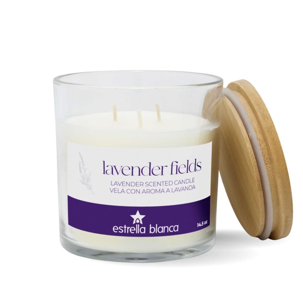 Lavender Fields Scented Candle Glass Jar