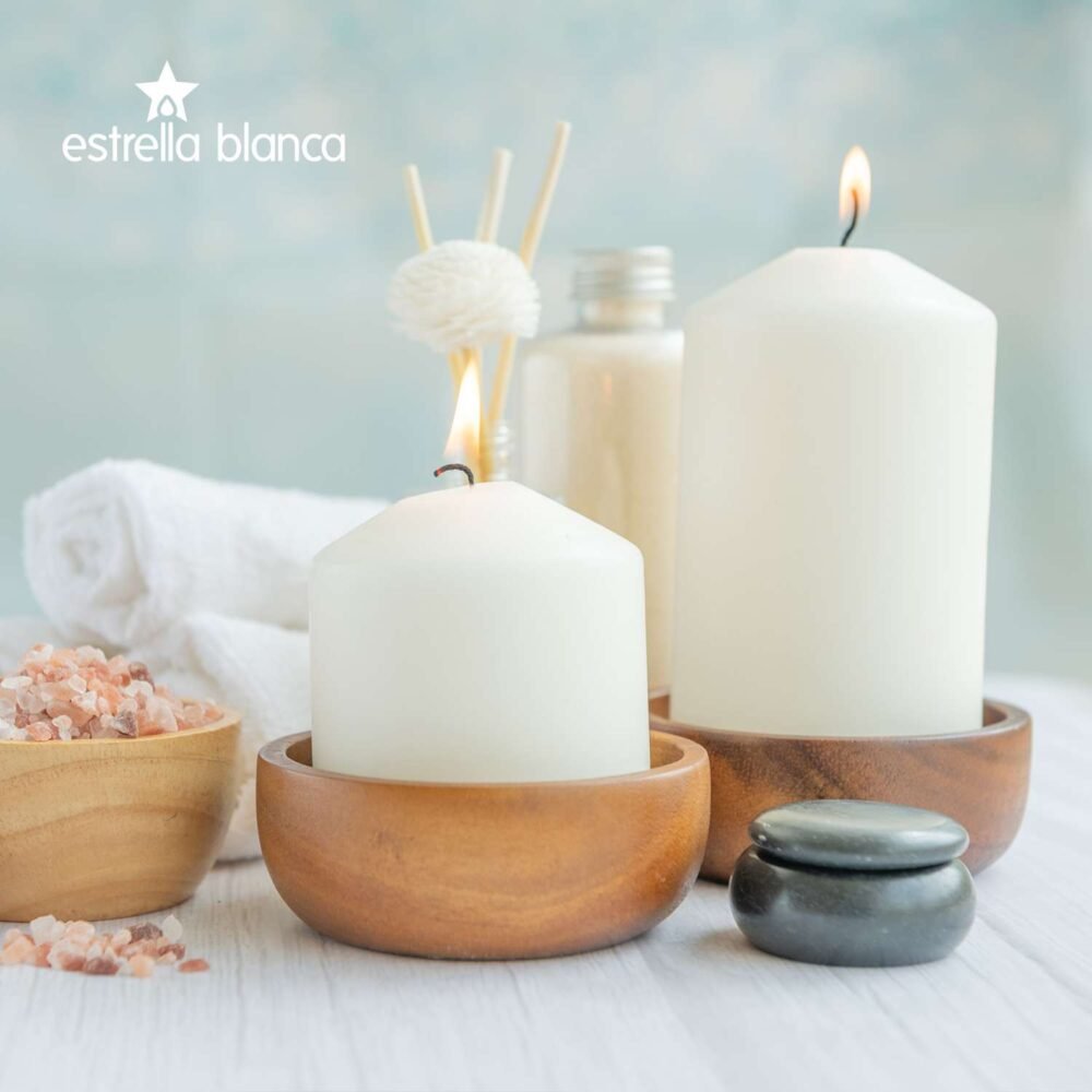 Smooth White Pillar Candle Unscented - 6 pack - Image 5