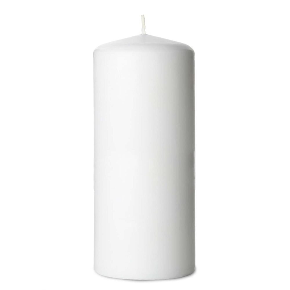 Smooth White Pillar Candle Unscented - 6 pack