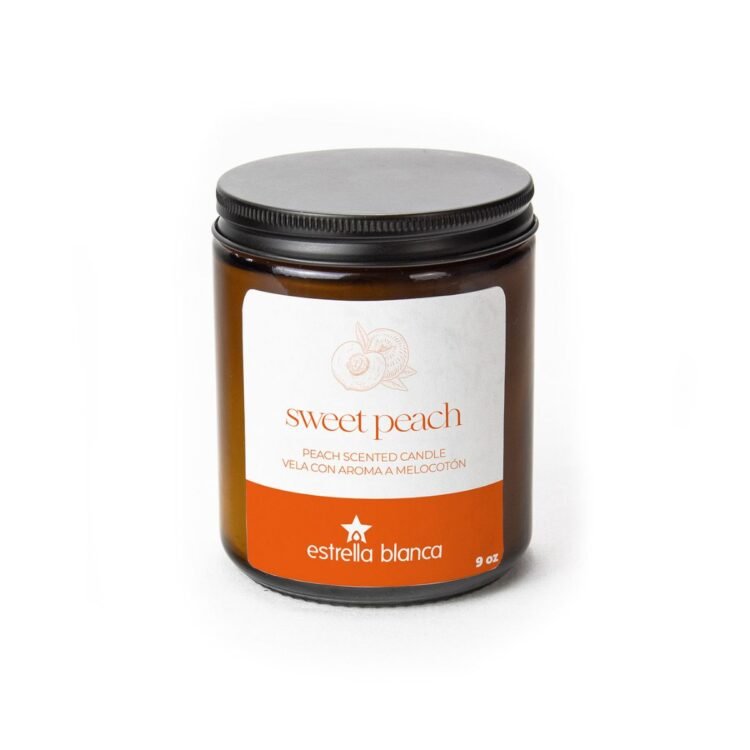 Sweet Peach - 9oz, Amber Glass