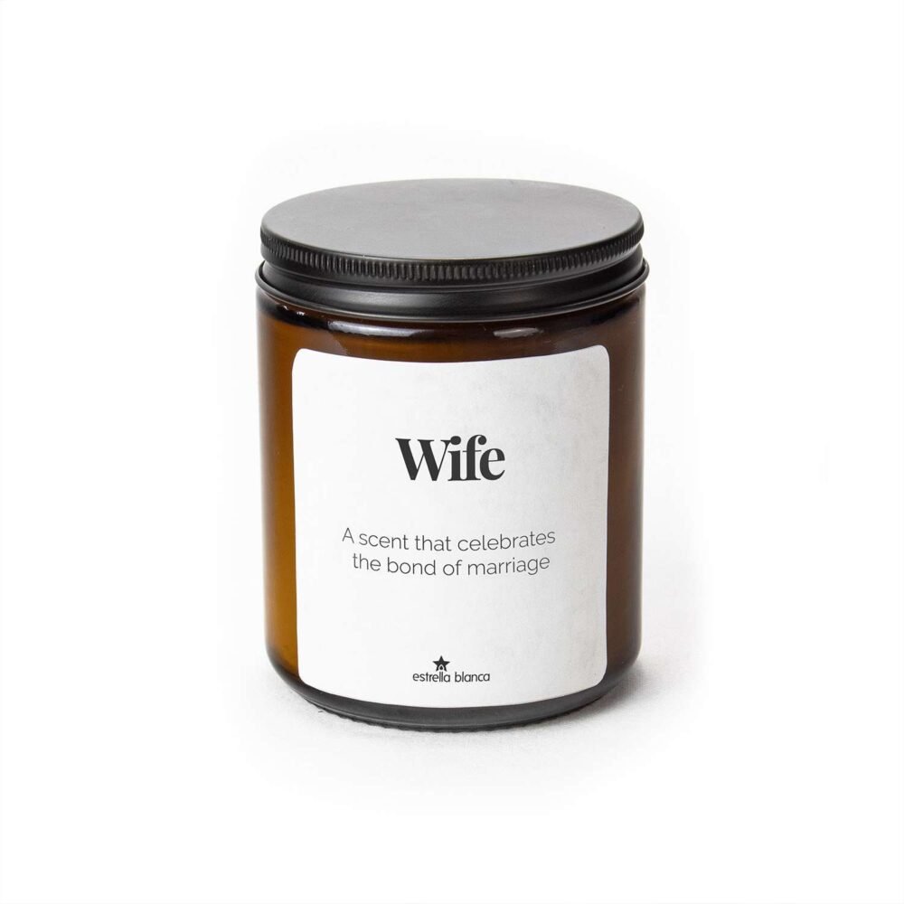 Wife - Scented Candle Vanilla 9oz Amber Jar