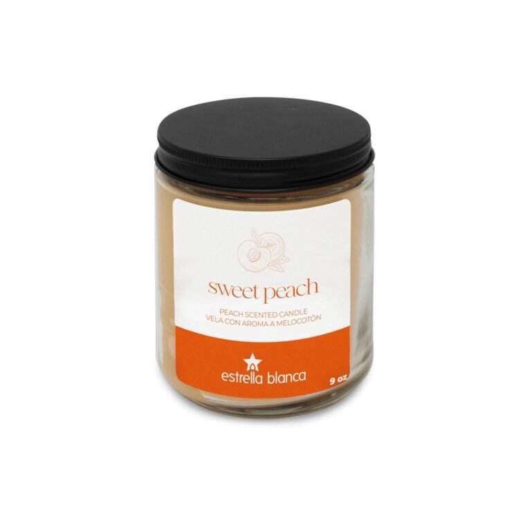 Sweet Peach - 9oz, Clear Glass