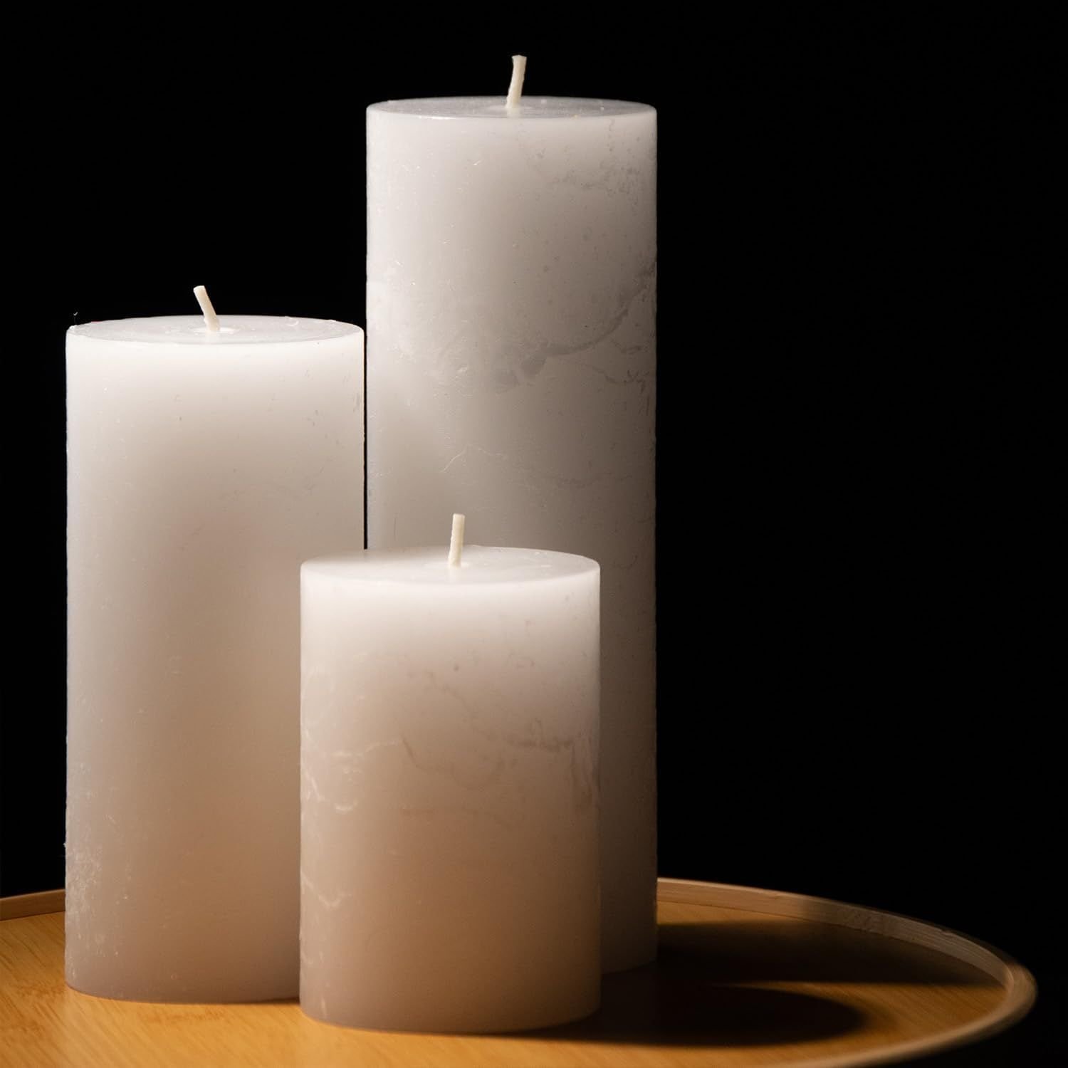Candle White 3 Pack - Unscented 3x4, 3x6, 3x8 - Image 2
