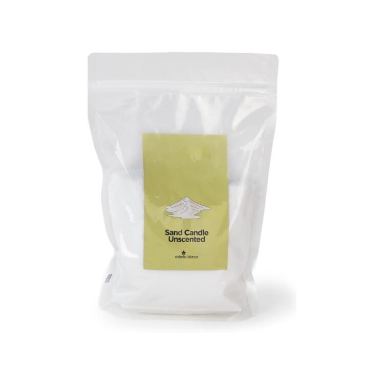 Sand Candle 1lb Unscented White