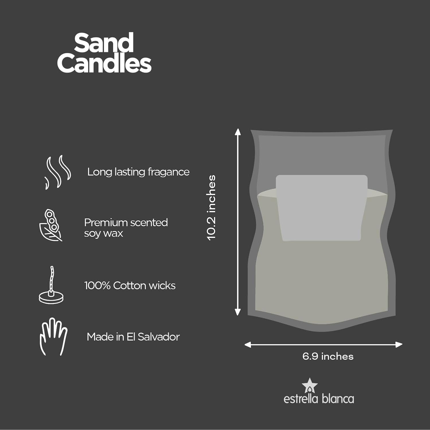 Sand Candle 1lb Unscented White - Image 4